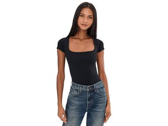 Free People Clean Lines Baby T-Shirts Womens Clothing Black : XS-SM (Womens 0-6), Nylon/Spandex