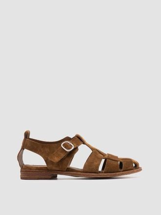 Officine Creative Lexikon 536 Suede Woven Sandals in Light Brown at Nordstrom, Size 37