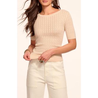 Ramy Brook Elliott Silk & Cashmere Pointelle Sweater in Sandstone at Nordstrom, Size Xx-Small