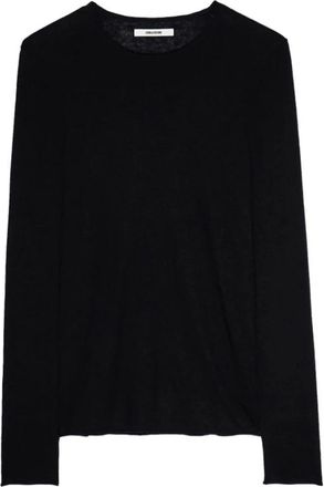 Zadig&Voltaire Teiss Cashmere Sweater - Heren - Longsleeves - Zwart - L - Kasjmier - Tops