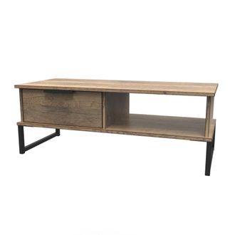 Welcome Furniture Havana Ready Assembled Coffee Table with 1 Drawer - Vintage Oak - Welcome Furniture | TJ Hughes