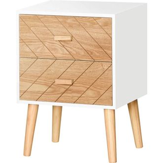HOMCOM Design Moderno Comodino Camera da Letto, Legno, 40x30x55.5 cm - Homcom