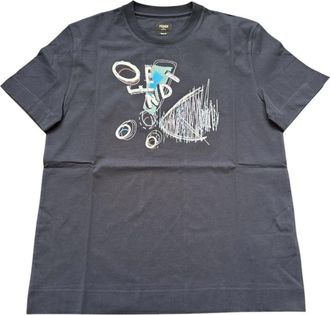 Fendi T-shirts en Poloshirts - Heren - T-shirts - Grijs - S - Tops