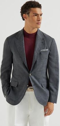 Brunello Cucinelli Blazer with metal buttons in Dark Grey at Nordstrom, Size 54 It