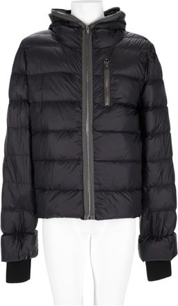 Rick Owens Puffer Jacket With Horizontal Quilting And Zippered Chest Pocket