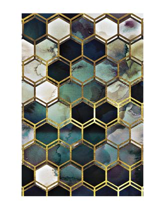 iCanvas Rugged Marble Dark Blue By Monika Strigel Wall Art