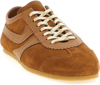 Dries Van Noten Mens Brown Calfskin Sneakers