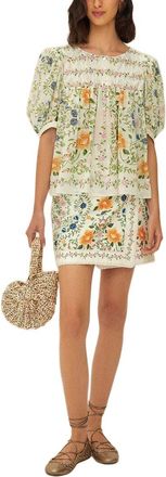 Farm Rio Folk Floral Mini Skirt
