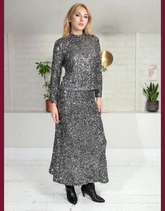 Nooki Design Womens Mercer Top in Gunmetal - Silver - Size: 10/8