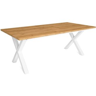 Skraut Home Skraut Home - Tavolo da pranzo, 10 posti, 200, Robusto e stabile grazie alla sua struttura e alle gambe solide, Ideale per le riunioni di famiglia