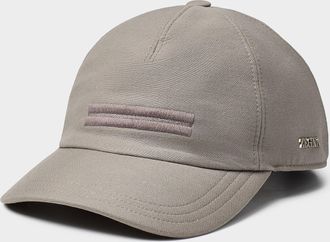 Ermenegildo Zegna Mens 100% cotton embroidered logo cap