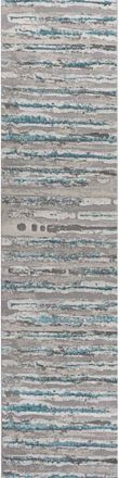Jonathan Y Designs Batten Modern Stripe Area Rug in Gray/turquoise at Nordstrom, Size 2Ft 0In X 8Ft 0In