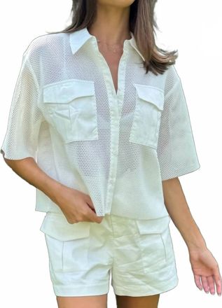 endless rose Mesh Net With Pockets Top In White