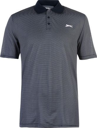 Slazenger Mens Micro Stripe Golf Polo Shirt Navy XXXXL