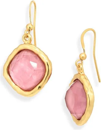 Karine Sultan Mocha Stone Drop Earrings in Gold/pink at Nordstrom
