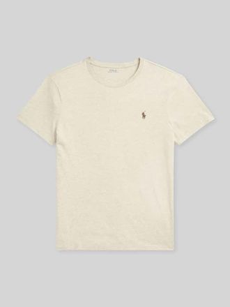 Polo Ralph Lauren Regular Fit T-Shirt aus reiner Baumwolle in Beige Melange, Gr&ouml;&szlig;e XXL