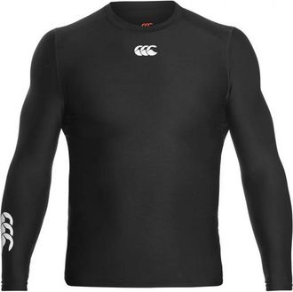 Canterbury Of New Zealand Heren Thermoreg Base Layer Top met lange mouwen (Zwart)