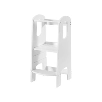 Mobili Rebecca Mobili Rebecca - Torre Montessori Rebecca Mobili Siris 86x41x38 Mdf Blanco Escandinavo