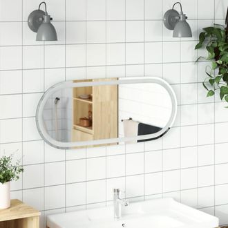 vidaXL Espejo De Ba&ntilde;o Led Ovalado 90x40 Cm Vidaxl
