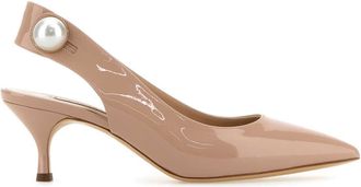 Casadei Powder Pink Leather Pumps
