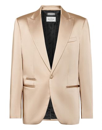 Philipp Plein Satin Blazer Lord Fit Ls