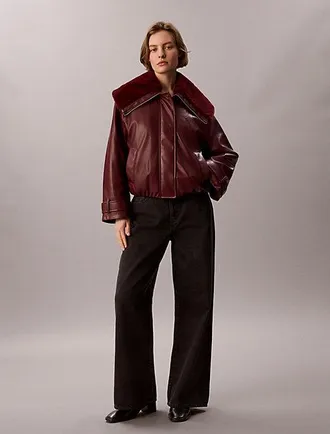 Calvin Klein Cazadora Bomber De Piel Sint&eacute;tica