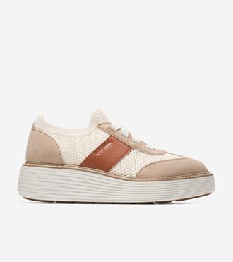Cole Haan Womens &Oslash;riginal Grand Max Stitchlite Platform Sneakers - Beige Size 10.5