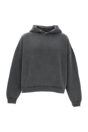 Sunflower Boxy-Fit Hooded Sweatshirt In Washed Grey Organic Cotton