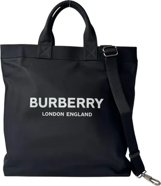 Burberry Black Nylon Shoulder Bag Tote Bag (Pre-Owned)
