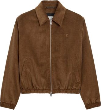 Ami Jassen, Heren, Bruin, S, Katoen, De Coeur Padded Zipped Jacket