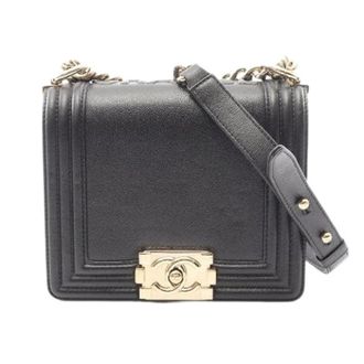 Chanel Pre-owned Boy Grained Calf Schoudertas - Dames - Pre-owned - Zwart - Maat: ONE Size