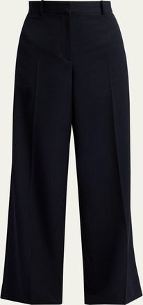 The Row Dender Straight-Leg Wool Gabardine Pants