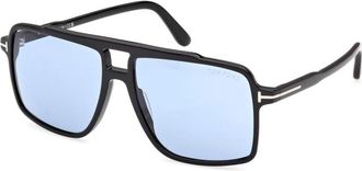 Tom Ford Kemp Zonnebrillen - Heren - Zonnebrillen - Zwart - 59 MM - Accessoires