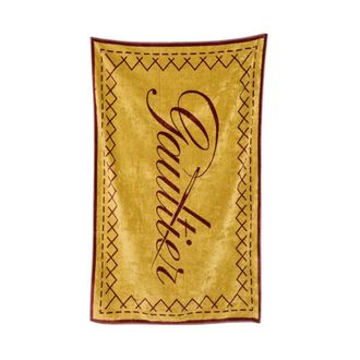 Jean Paul Gaultier Pocket Scarves, male, Multicolor, Size: ONE SIZE Jacquard Border Beach Towel