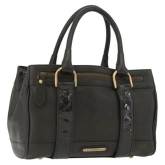 Burberry Pre-owned Vintage Tote Bag - Dames - Vintage Handtas - Zwart - ONE Size - Leer - Vintage