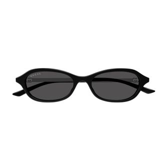 Gucci Ovale Zonnebril - Dames - Accessoires - Zwart - Maat: 52 MM