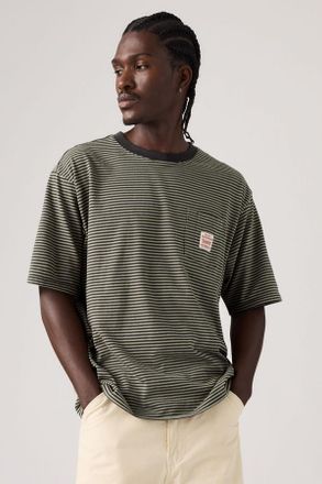 Levi's Workwear Tee - Hombre - XL - Azul / Euan Stripe Dried Sage