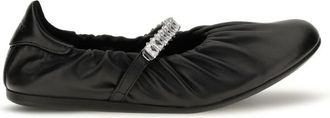 Jimmy Choo London Black Embellished Ballet Flats
