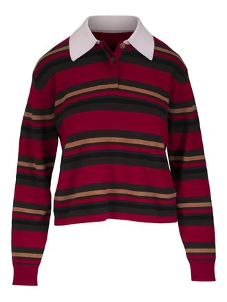 Guest In Residence striped polo shirt - Red