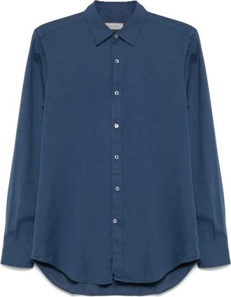 Canali Overhemden, Heren, Blauw, S, Casual Regular Fit Overhemd