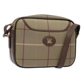 Burberry Pre-owned Cross Body Bags, female, Multicolor, Size: ONE SIZE Pre-owned Canvas Shoulder Bag