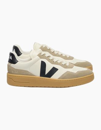 Veja Mens VEJA V-90 O.T. LEATHER TRAINER PURE/BLACK/NATURAL - Tan - Size: 11