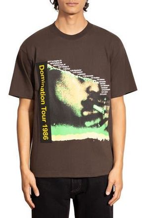 Pleasures Domination Short Sleeve Cotton Graphic T-Shirt in Brown at Nordstrom Rack, Size Small