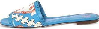 Valentino Garavani Sandali slides in pelle - Blu