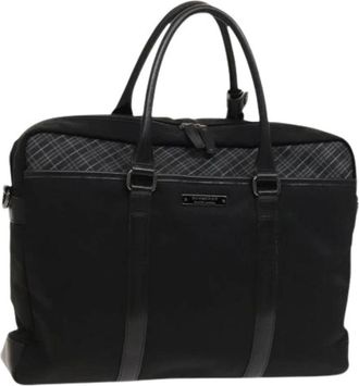 Burberry Pre-owned Handbags, male, Black, Size: ONE SIZE Pre-owned Canvas Handbag