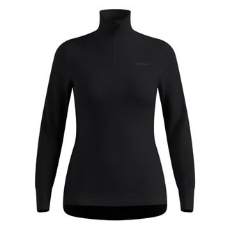 Odlo Maglia a collo alto Active Warm con zip corta - - Sport - Donna - Nero - S