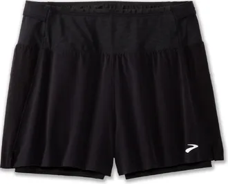 Brooks Womens High Point 3 2-in-1 Shorts Black L