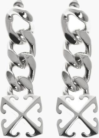 Off-white Chain Earrings with Arrow Pendant size One Size