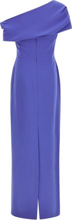 Carolina Herrera Womens Blue Polyester Long Dress