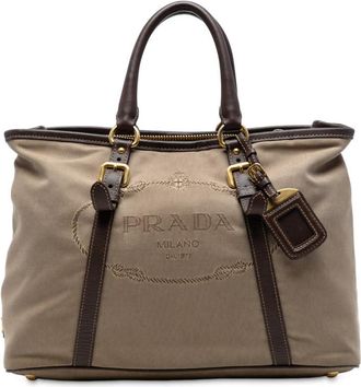 Prada Pre-owned Prada Canvas Canapa Logo Satchel 2CY5P6TFOK7L7Z2R
